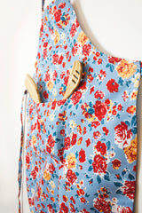 Stitch & Sparkle APRON with pocket, 100% Cotton, Vintage, Rose Cerulean,  One Size Fix For All