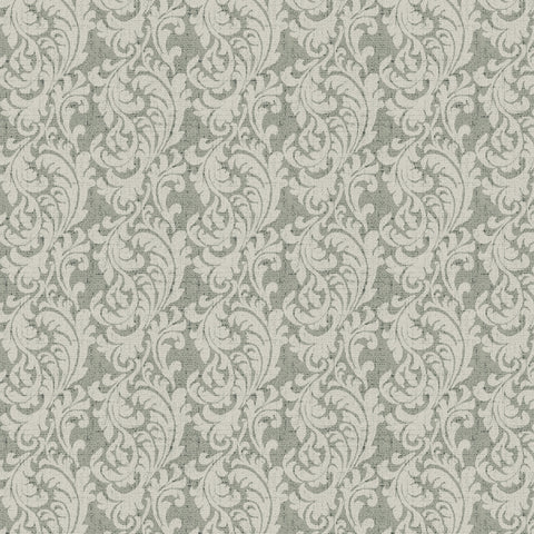 54'' Cotton Duck Canvas Paisley Scroll Gray
