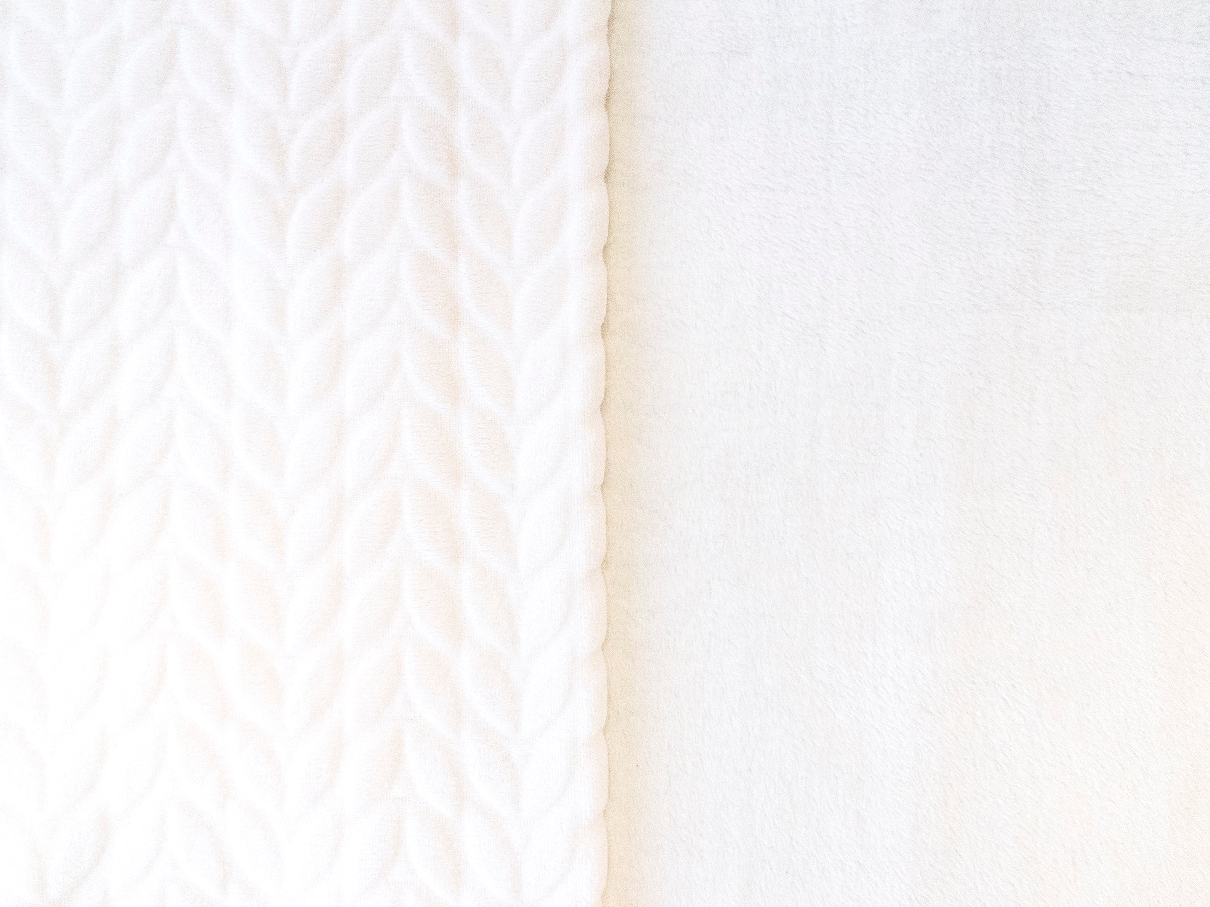 Stitch & Sparkle 100% Polyester Squiggly Minky  Fleece, Cream, Blanket Fabric, Apparel Fabric, Nurcery Fabric, 60'', 245Gsm